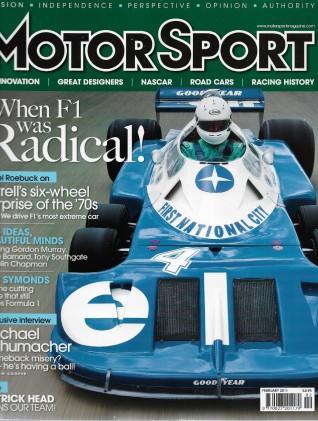 MOTOR SPORT 2011 FEB - SCHUMACHER, TYRRELL 6-WHEEL, DALE EARNHARDT